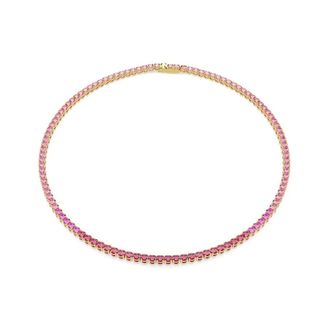 Swarovski Matrix Tennis Ketting - Dames - Kettingen - Roze - ONE Size - Accessoires