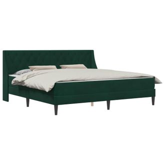 vidaXL Estructura De Cama Con Colch&oacute;n Verde Oscuro 200 X 200 Cm Vidaxl