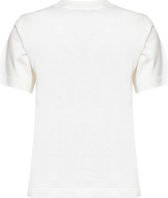 Burberry Womens T-Shirt Ekd Check Chalk White Cotton T-Shirts & Jerseys