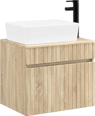 vidaXL Juego De Muebles De Ba&ntilde;o Roble Sonoma Madera De Ingenier&iacute;a Vidaxl
