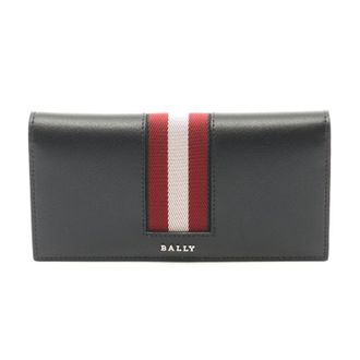 Bally Leather Bifold Long Wallet Black
