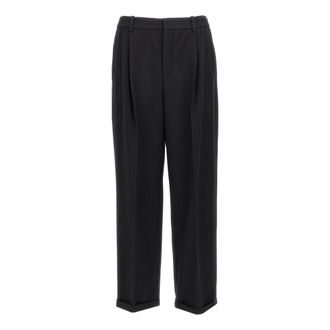 Saint Laurent 90s Trousers - male - Saint Laurent - Straight Trousers - Black - L - Trousers