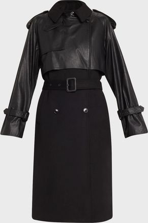 azuma. Pentagram Trench Coat 黒 アヴァンギャルド A LINE TRENCH COAT