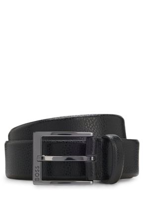 HUGO BOSS Lederg&uuml;rtel BOSS Elloy Sz35, Herren, Gr. 105, schwarz (schwarz 001), Leder, unifarben, G&uuml;rtel Lederg&uuml;rtel, in Italien gefertigt