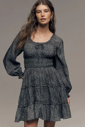 Paige Kenmare Tiered Long-Sleeve Dress