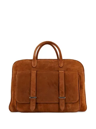 Orciani Jones pocket strap duffle bag - men - Cotton/Calf Suede - OS - Brown