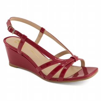 Andrea Womens Sling-Back Wedge Sandal In Red