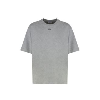 Off-white Gray Cotton Mens T-Shirt