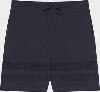 Givenchy Men & apos;s Jacquard Stripe Knit Drawstring Shorts