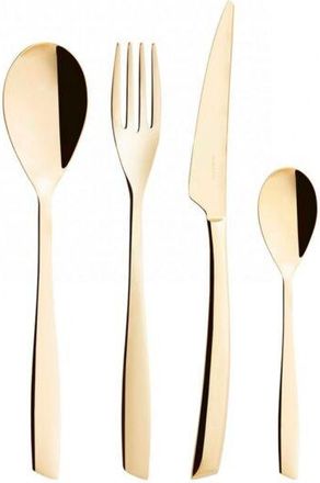 Bugatti Set posate 24 pezzi in scatola regalo con finestra Riviera Champagne Champagne PVD Lucido Bugatti