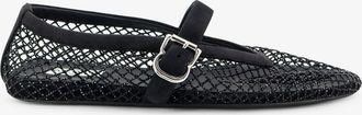 Alaia Ballerine Flat in mesh con dettaglio strass - ALAIA - gender_Woman