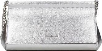 Michael Kors Zilver Metallic Leren Schoudertas - Dames - Clutches - Grijs - ONE Size - Leer - Tassen