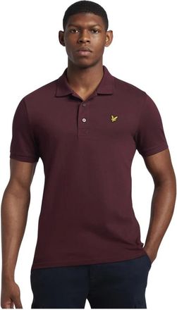 Lyle & Scott Plain Polo Shirt Burgundy - Heren - Polos - Rood - L - Katoen - Tops