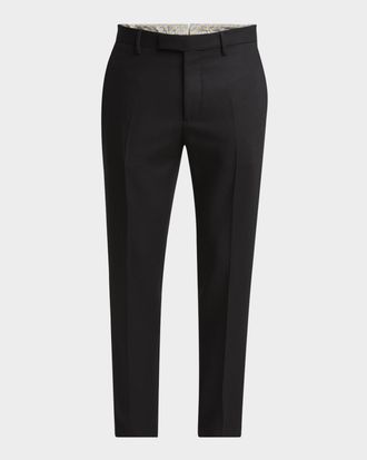 Etro Men & apos;s Slim Flat-Front Evening Pants