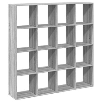 Berkfield Home Book Cabinet Grey Sonoma 137.5x29x137.5 cm Engineered Wood