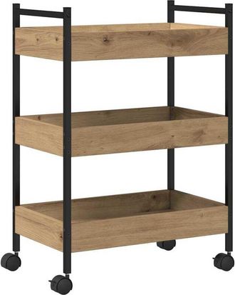 vidaXL Carro De Cocina Roble Artisan 50 X 30 X 70 Cm Vidaxl