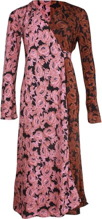 Diane Von Fürstenberg Tilly Crepe De Chine Wrap Dress in Floral Print Silk