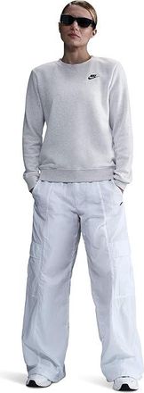 Nike Sportswear Club Fleece Crew Neck Sweatshirt Womens Sweatshirt Birch Heather/Black : 2XL (US 20-22), Cotton/Fleece/Polyester