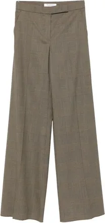 Max Mara Broeken, Dames, Groen, 2Xs, Leer, Wide Broeken