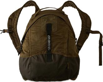 C.P. Company logo-strap backpack - men - Fabric - One Size - Green