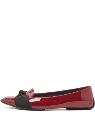Burberry Pumps in pelle verniciata con fiocco - Rosso