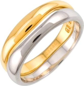 Cartier Yellow Gold (18K) White Gold (18K) Band Ring (Pre-Owned)