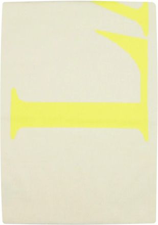Lanvin Neon Gele Logo Wollen Sjaal - Dames - Wintersjaals - Beige - ONE Size - Wol - Accessoires