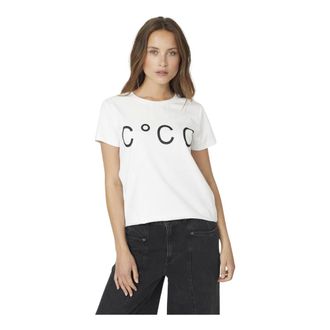 Co'Couture Tops, Dames, Wit, XS, Signature CC New Tee