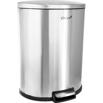 Elama 13 Gallon Half Circle Stainless Steel Trash Bin in Silver at Nordstrom