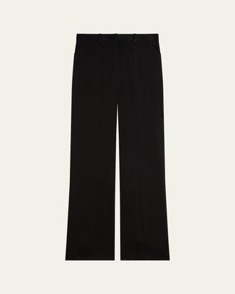 Theory Slim-Straight Satin Pants