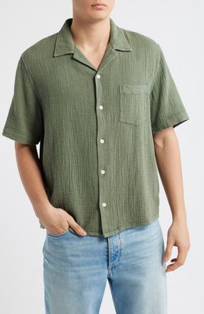 Corridor Double Cloth Short Sleeve Button-Up Shirt in Ary at Nordstrom, Size Xx-Large