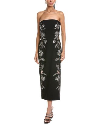 Cinq &agrave; Sept Floral Mixed Media Niles Midi Dress