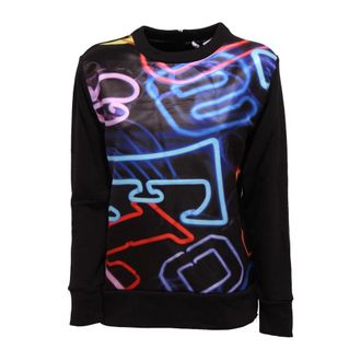 Ga&euml;lle Paris Multicolor Paris Sweater - Dames - Sweatshirts - Zwart - M - Leer - Hoodies & sweatvesten