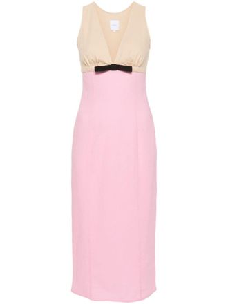 Patou two-tone midi dress - Pink