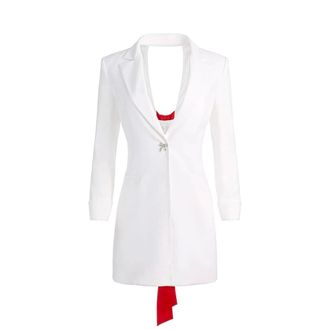 Alice & Olivia Dames, Jurken, Wit, Maat: S Poliester
