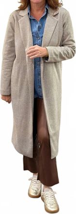 Dylan Logan Knit Coat In Brown