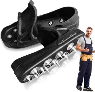 OEM Zapatos Con Clavos Para Suelos Epoxi Y Revestimientos De Resina - Adecuados Para Superposiciones, Revestimientos Y Lijado - Hierros, Negro - L
