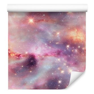 OEM Carta Da Parati Galassia Ad Acquerello Viola, Lilla E Rosa 50x1000 Cm
