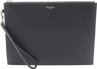 Saint Laurent Clutch con zip - Nero