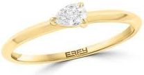 Effy Teardrop Diamond Ring in Gold at Nordstrom Rack, Size 7