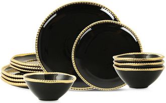 Christian Siriano Akoya 12Pc Porcelain Dinnerware Set