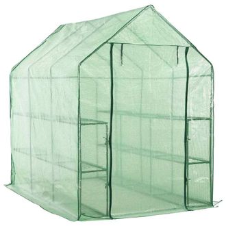 vidaXL Vidaxl - Invernadero Accesible Con 12 Estantes Acero 143x214x196 Cm