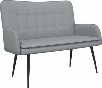 vidaXL Divano A 2 Posti Grigio Chiaro 115 X 61 X 87 Cm Tessuto Vidaxl