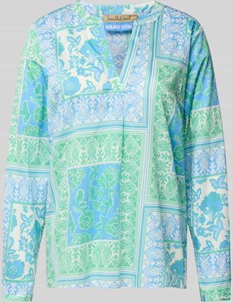Smith & Soul Regular Fit Bluse mit Tunikakragen in Gruen, Gr&ouml;&szlig;e XS
