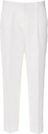Julie Fagerholt - Heartmade Klassieke Off White Broek - Dames - Vrijetijds broeken - Wit - XS - Polyester - Broeken