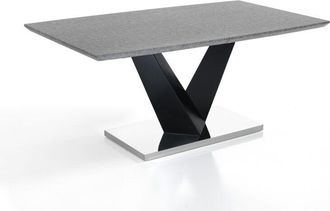 Oresteluchetta Oresteluchetta - Mesa Extensible Efecto Madera Con Acabado Hormig&oacute;n Cm. Al.75xp.90xl.160