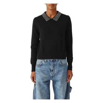 Pinko Pinko, Dames, Truien, Zwart, Maat: M Wol