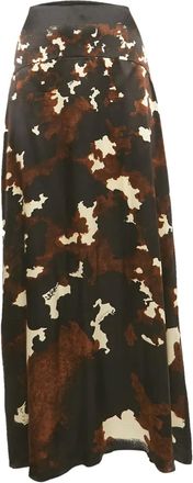 Roberto Cavalli Satijnen maxi-rok - Zwart