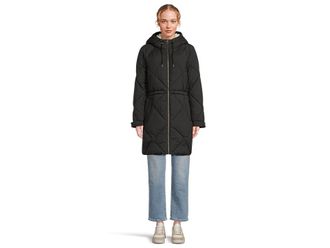 Levi's Quilted Long Parka Jacket Womens Jacket Black : XS, Polyester