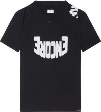 Courr&egrave;ges Encore Katoenen T-Shirt - Heren - T-shirts - Zwart - XS - Katoen - Tops
